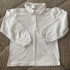 キャサリンコテージ刺繍入りホワイト長袖シャツ 120