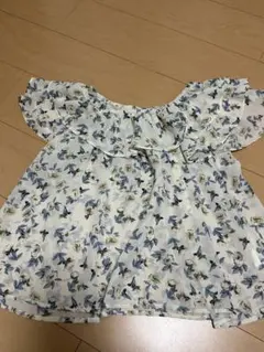 NICE CLAUP 花柄 オフショルダー ブラウス 半袖