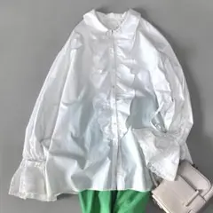 美品✨ユナイテッドアローズ BEAUTY&YOUTH フリル ブラウス