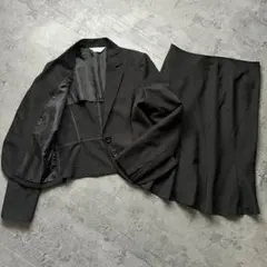 未使用級 喪服 13号 セットアップ マーメイド スカート スーツ 黒無地