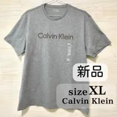【セール】カルバンクライン Tシャツ XL 半袖 プリント ロゴ グレー