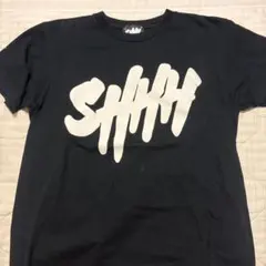SHHH ロゴ プリント Tシャツ ブラック