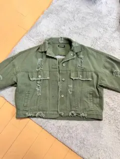 ＡＮＡＰダメージ加工オリーブグリーンジャケット