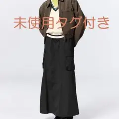 【新品未使用】カーゴマキシスカート ブラック【GU（ジーユー）】