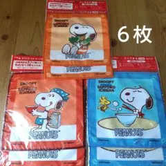 スヌーピーデザイン ミニタオル ６枚