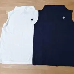 2枚組タンクトップ　白、紺色