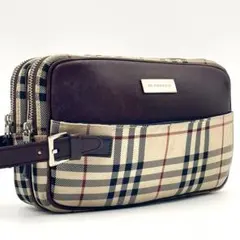 バーバリー BURBERRY クラッチバッグ セカンドバッグ ノバチェック 2室