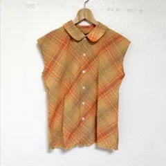 美品 tricot コムデギャルソン 丸襟 カットオフ シャツ ブラウス トリコ