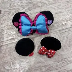 ミニー　カチューシャ ぱっちん　クリップ　ヘアゴム　パッチン　ディズニー