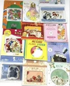 フレークシール/まとめ売り/11点セット/モフサンド/たべっ子どうぶつ(新品)