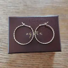 agete フープピアス　k10