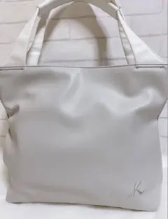 美品　キタムラトートバッグ　本革　グレージュ　A4収納可