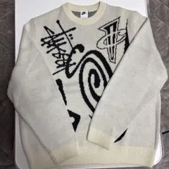 Nike ×stussy ニットニットM クリーム色 グラフィック