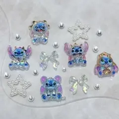 スティチ＆エンジェルネイルパーツ 3種】 ディズニー スティッチ エンジェル ネイルパーツ サブパーツ