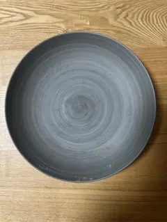 有田焼 グレー 器うつわ食器皿 丸皿 直径約21cm