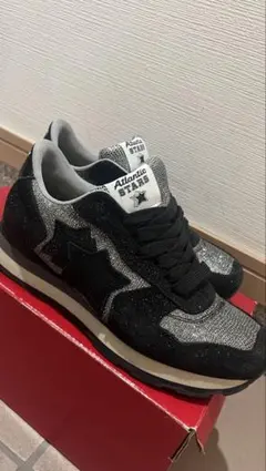 Atlantic STARS スニーカー ブラック シルバーのサムネイル