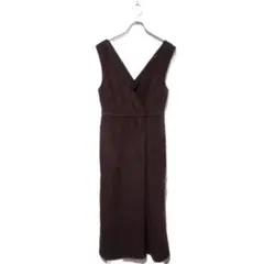 アーバンリサーチロッソ ノースリーブワンピース ブラウン Vネック M