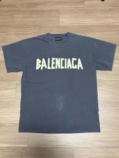 値下不可 定価約15万 BALENCIAGA テープロゴT BALENCIAGA バレンシアガ Tape Medium Fit T-Shirt テープロゴ