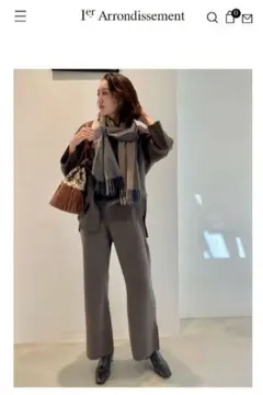 リブニットパンツ☆プルミエアロンディスモンのサムネイル