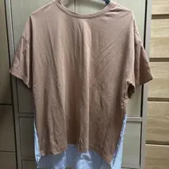 CINEMA CLUB Tシャツ ストライプ切替のサムネイル