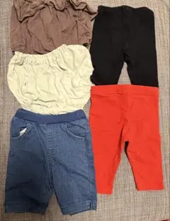 petit main ハートポケット付きパンツ 80 5点セット