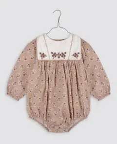 Little Cotton Clothes 花柄 刺繍 ロンパース 12-18M