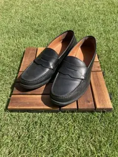 GU ブラックレザー ローファー　26.0㎝
