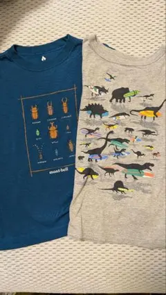 mont-bell 昆虫デザイン gap恐竜 Tシャツ 2枚セット 120