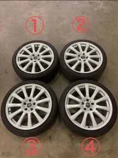 225/40R19 自家塗装ホイール、タイヤセット　クラウン等…のサムネイル