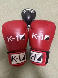 K-1 アマチュア 16oz グローブ 赤＋鉄製ファールカップ K-1ロゴ入り K-1 アマチュア 16oz グローブ 赤＋鉄製ファールカップ K-1ロゴ入り