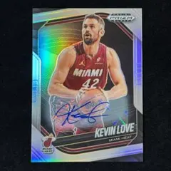 Kevin Love Prizm Black Silver Auto サイン