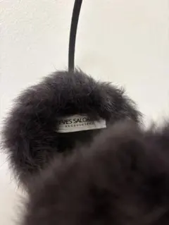 YVES SALOMON グレー イヤーマフ ラビットファー 未使用品 - メルカリ