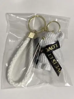 バッグチャーム キーホルダー ホワイト ベア クマ