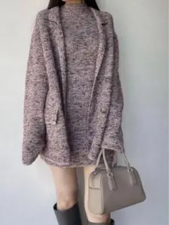 スナイデル ニットジャケット ピンク