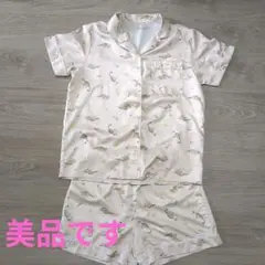 GU Ｌサイズ 猫柄 半袖パジャマ 上下セット ピンクのサムネイル