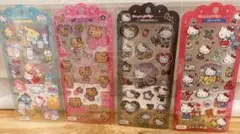 ドロップジュエリーシール　4枚セット　キティーちゃん　日焼けキティー　等