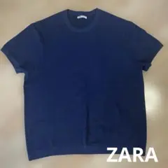 限定値下ZARA コットンニット半袖Tシャツ