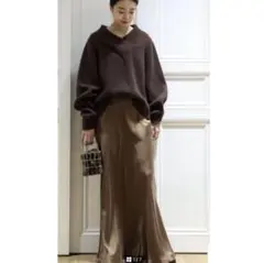 美品Deuxieme Classe OLBIAカシミヤ入アゼVネックプルオーバー