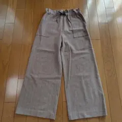 ファスサンファール　ヘリンボーンワイドパンツ