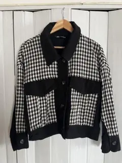 ZARA チェック柄ジャケット難あり