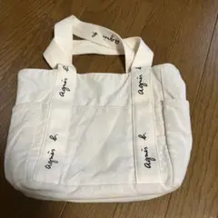 agnes b. ロゴ入り キャンバストートバッグ