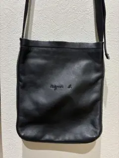 さ*ち様 【定価22,000円】agnes b. レザー ショルダーバッグ ブラのサムネイル