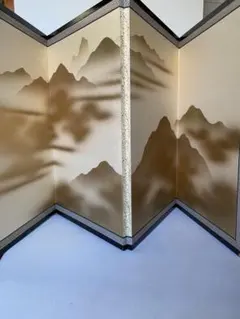 山砂子屏風 書道 茶道具 屏風