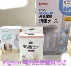 出産準備セット　搾乳機　哺乳瓶消毒ケース　母乳バッグ