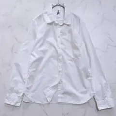 MHL.レギュラーカラーコットンシャツブラウス 白 綿100% 日本製 - メルカリ