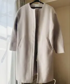 Techichi ノーカラーコート ホワイトグレー