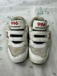 New Balance 996 ベビーシューズ ホワイト/レッド　14.0cm