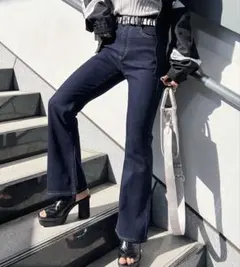 ダークブルー ブーツカットデニム 24インチ