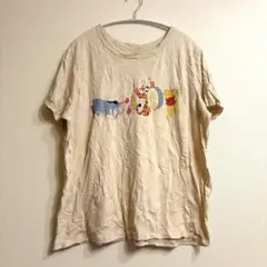 Disney くまのプーさんTシャツ ベージュ ディズニー 海外古着