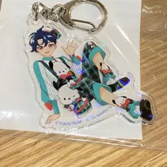 ひみつのアイプリ　ホログラムアクリルキーホルダー　すばる×ポチャッコ